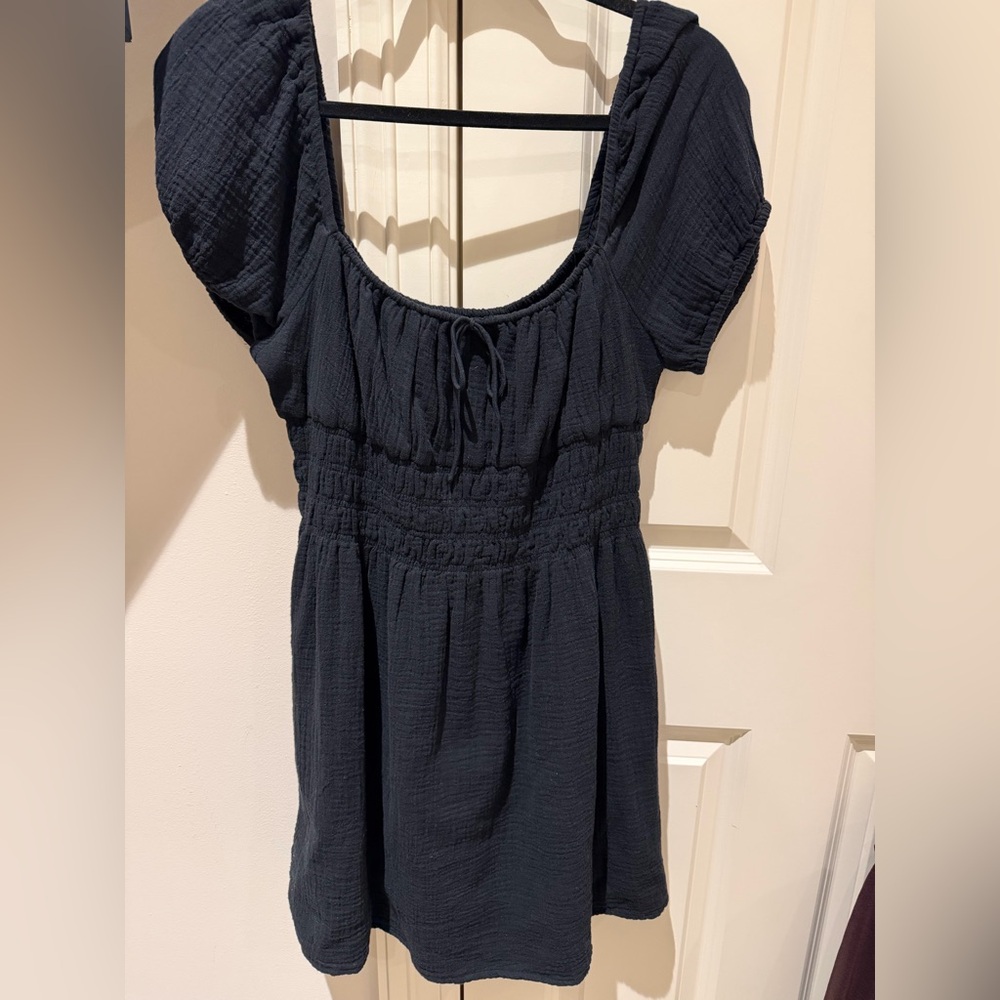 Sunday Best Black Gathered Dress